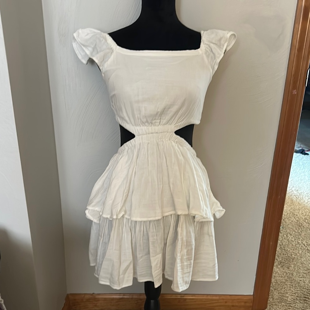 GAP casual White Cap Sleeve Dress